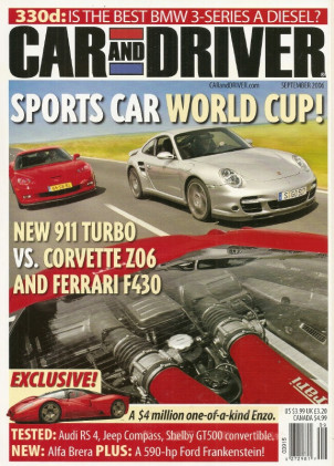 CAR & DRIVER 2006 SEPT - Z06 vs 911-T vs F430, GT500